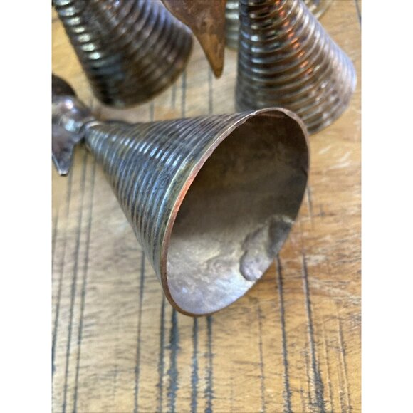 VTG Brass Angels Made India Abstract Angel Candle Stick Candle Holder Set Of 4 - Picture 3 of 7